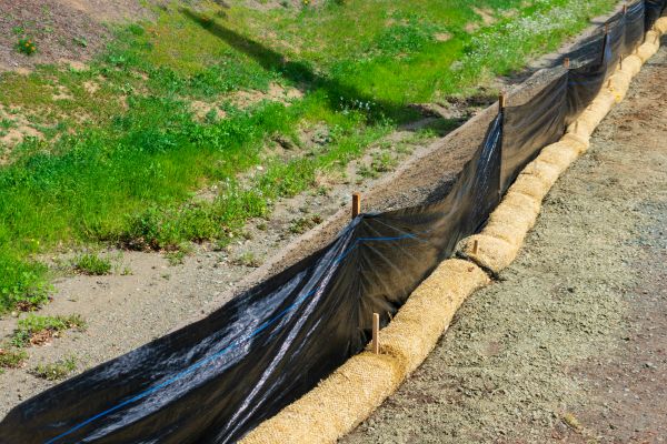 Straw Wattle Installation in Palm Harbor